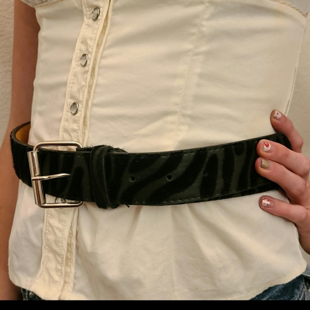 Genuine Leather Velvet Belt